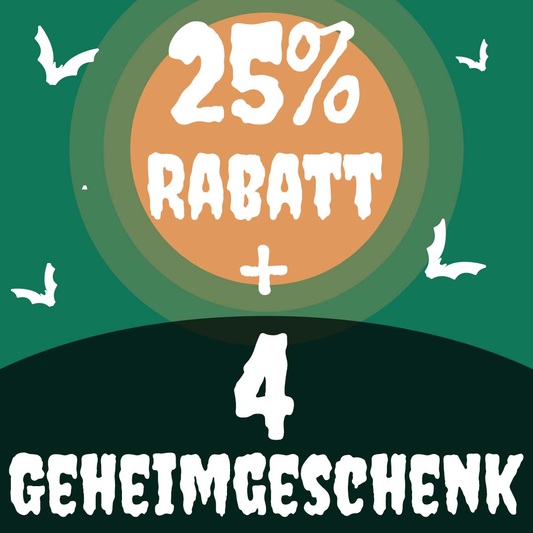 7 Stempel = 25% Rabatt + 4 Geheimgeschenke